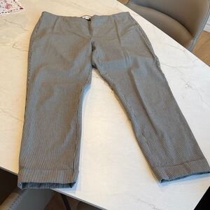 J. Jill Black and White Checkered Pants